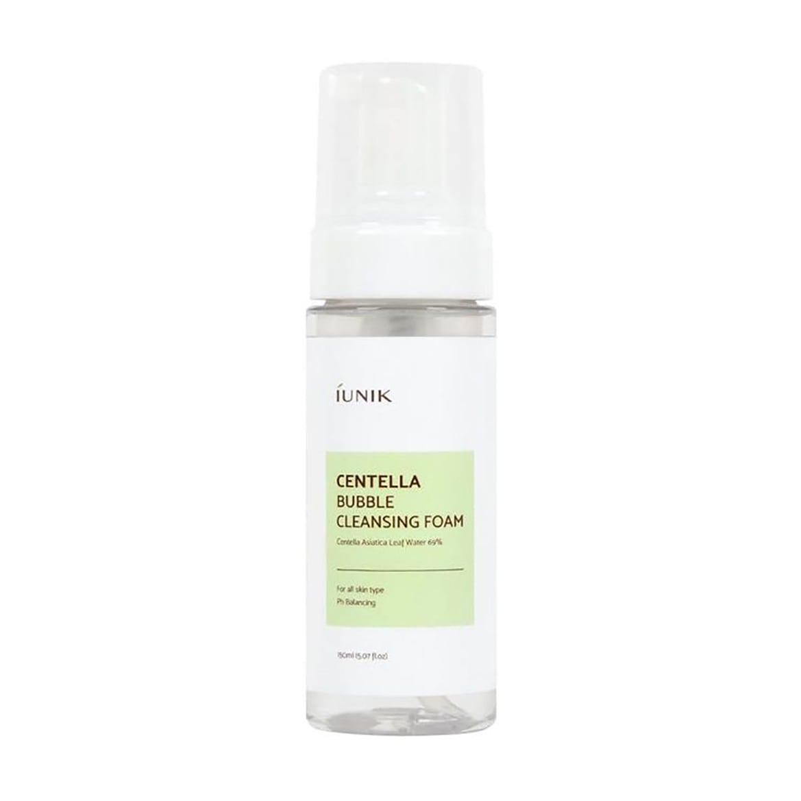 Заспокійлива пінка-мус для обличчя IUNIK Centella Bubble Cleansing Foam з центелою, 150 мл